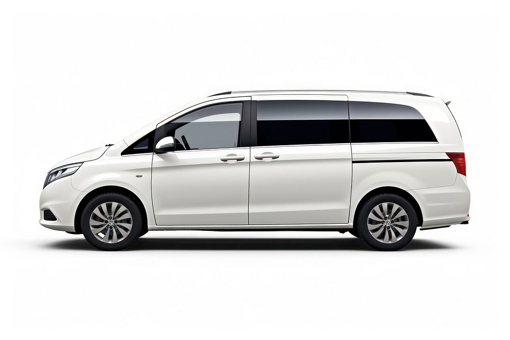 Minivan vehicle car white background. AI generated Image by rawpixel.