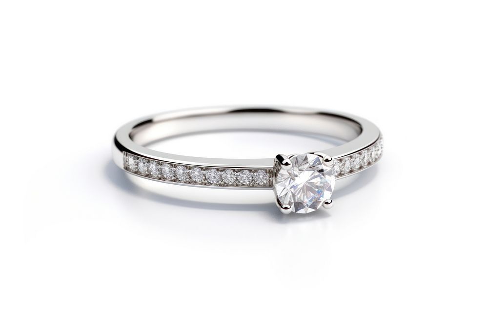 Diamond ring platinum gemstone jewelry. AI generated Image by rawpixel.