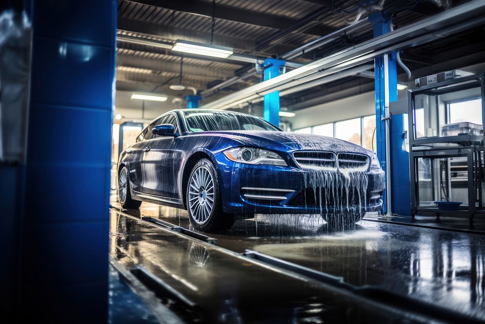 Car wash service vehicle wheel transportation. AI generated Image by rawpixel.