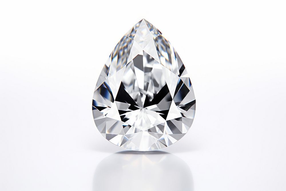 PEAR SHAPE DIAMOND diamond gemstone jewelry. AI generated Image by rawpixel.