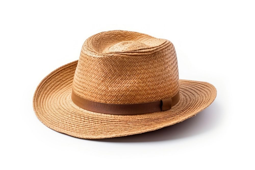 Hat white background straw hat headwear. AI generated Image by rawpixel.