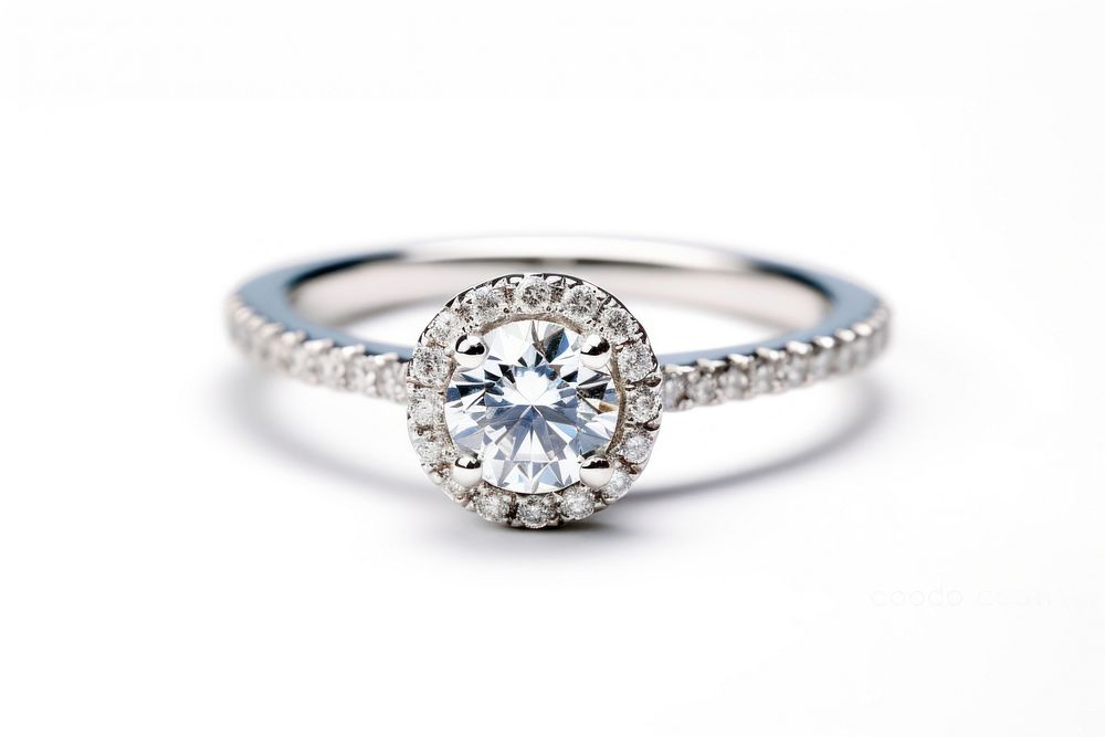 Elegant diamond ring platinum gemstone jewelry. AI generated Image by rawpixel.