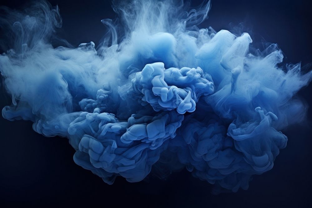 Dark blue smoky cloud nature smoke backgrounds. 