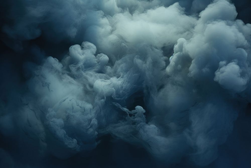 Dark blue smoky cloud nature smoke sky. 