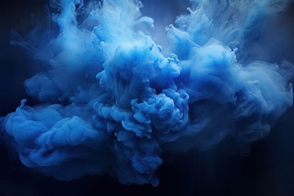 Dark blue smoky cloud nature backgrounds fragility. AI generated Image by rawpixel.