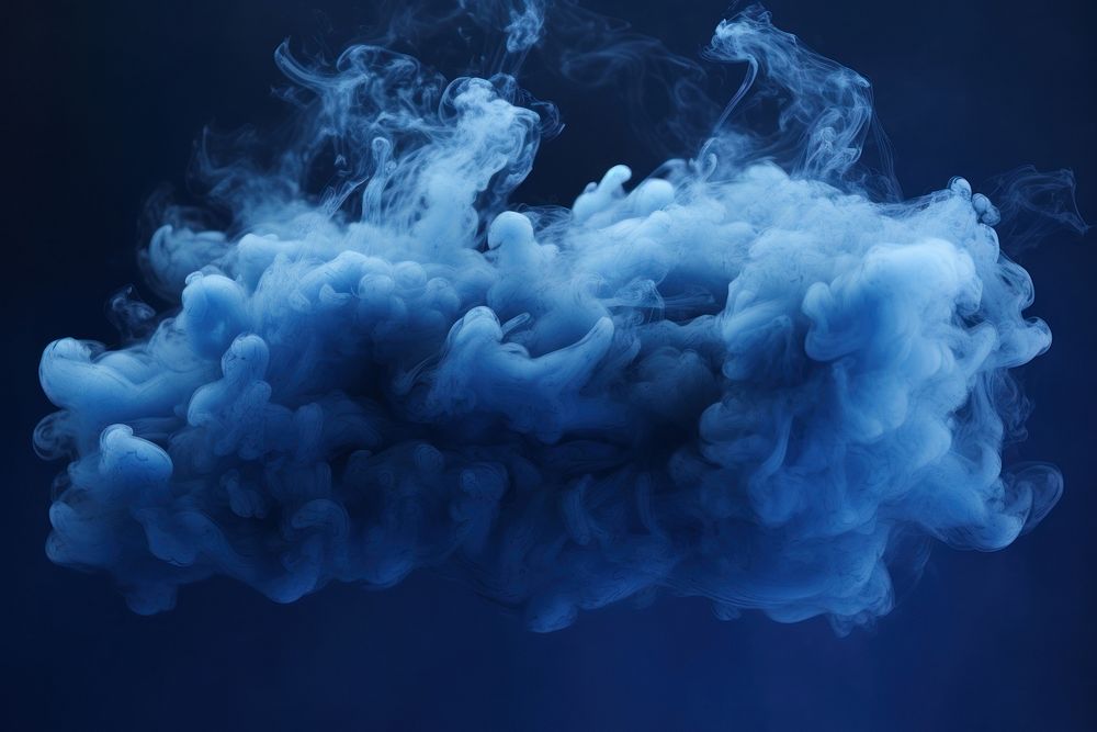 Dark blue smoky cloud smoke backgrounds fragility. AI generated Image by rawpixel.