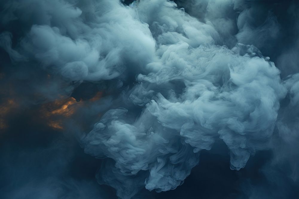 Dark blue smoky cloud outdoors nature smoke. AI generated Image by rawpixel.