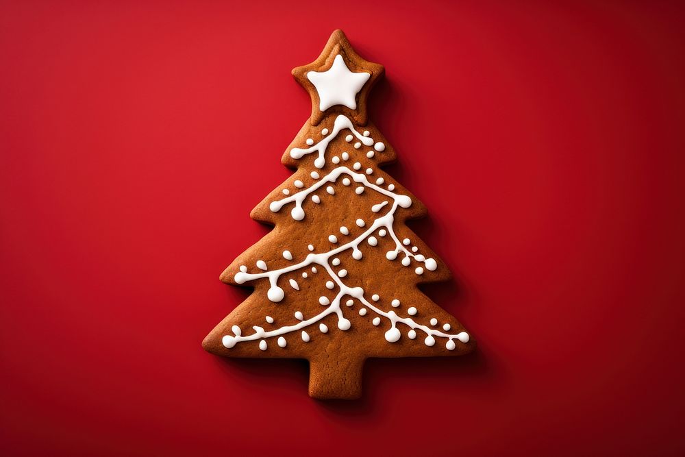 Homemade gingerbread cookie christmas tree. AI generated Image by rawpixel.