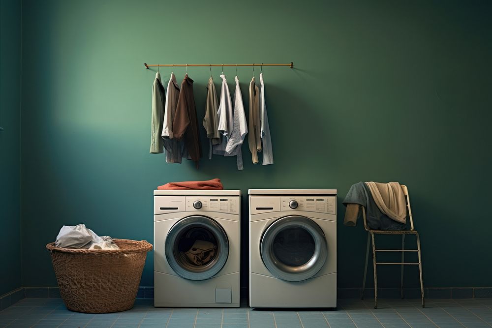 Laundry delivery appliance dryer laundromat. AI generated Image by rawpixel.