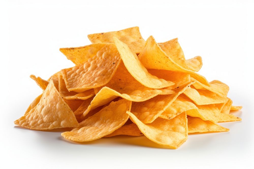 Nachos snack food white background. AI generated Image by rawpixel.