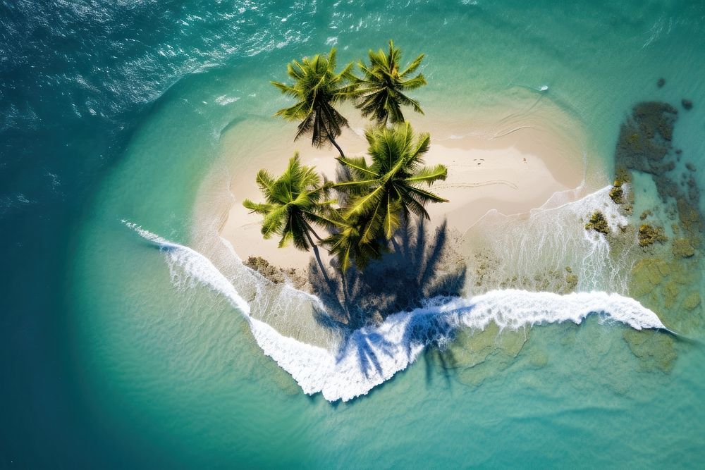 Ocean palm tree outdoors nature coast. 