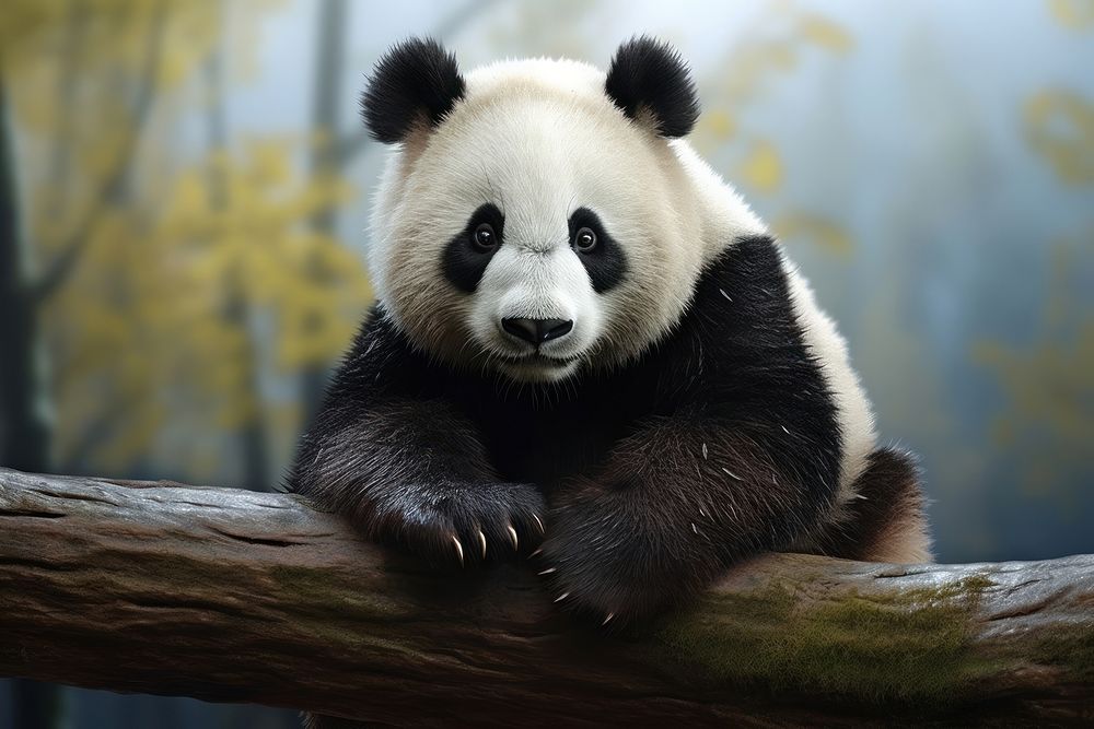 Panda wildlife animal mammal. AI generated Image by rawpixel.