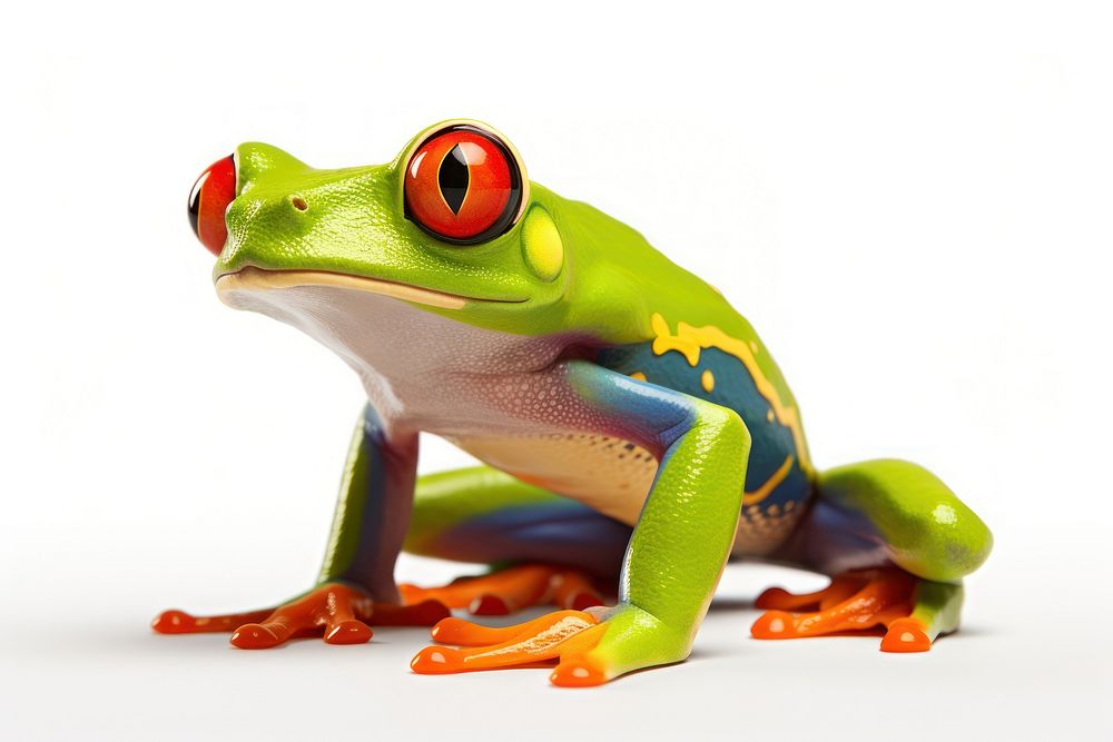 Red-eyed tree frog amphibian wildlife reptile. AI generated Image by rawpixel.