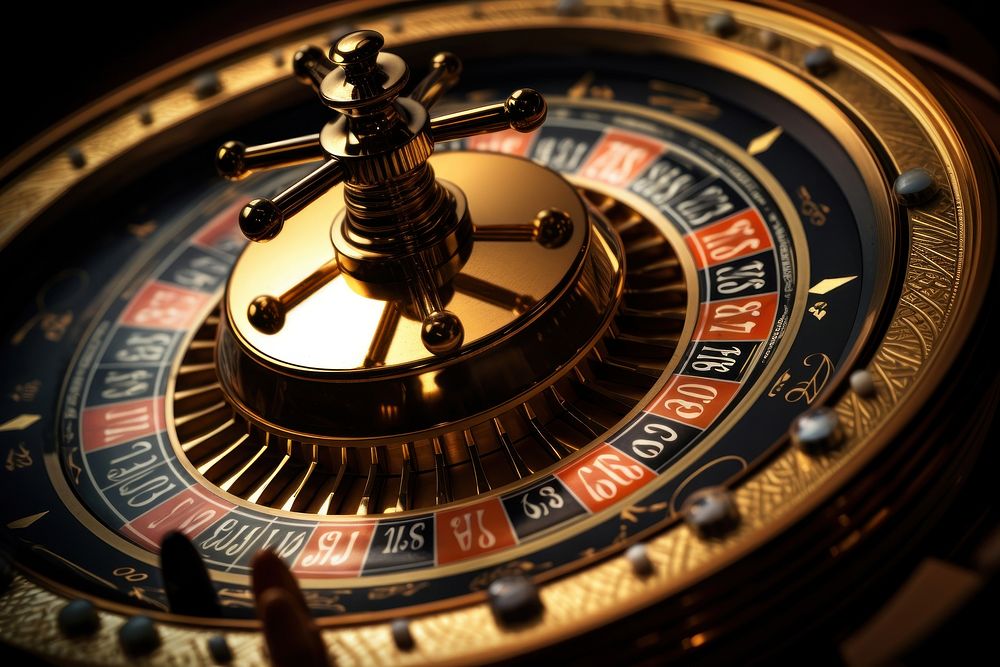 Roulette wheel gambling casino game. 