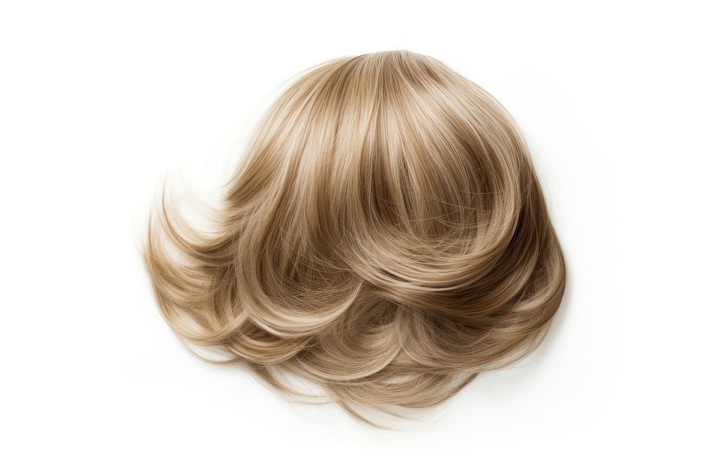 Wig hair white background perfection. AI generated Image by rawpixel.
