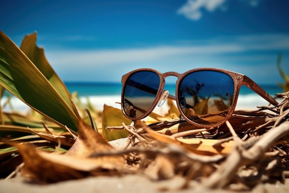 Summer trip outdoors sunglasses nature. AI generated Image by rawpixel.