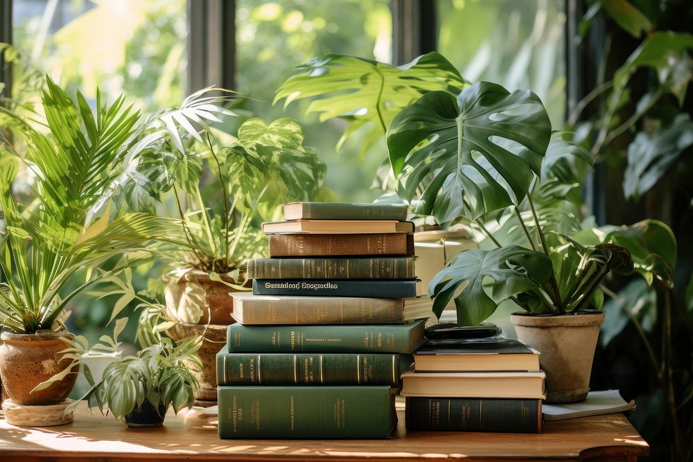 Plant book publication green. AI generated Image by rawpixel.