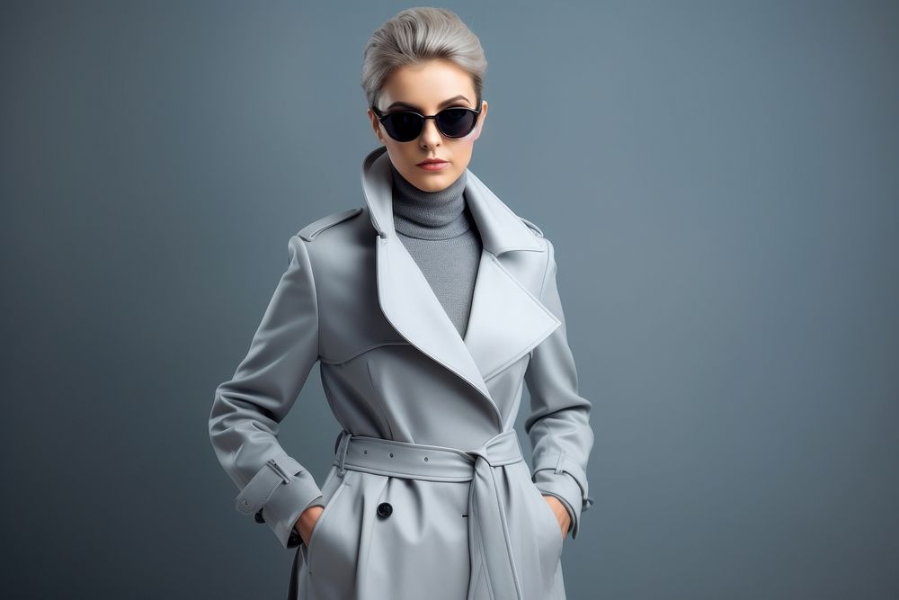 High fashion coat sunglasses overcoat. AI generated Image by rawpixel.
