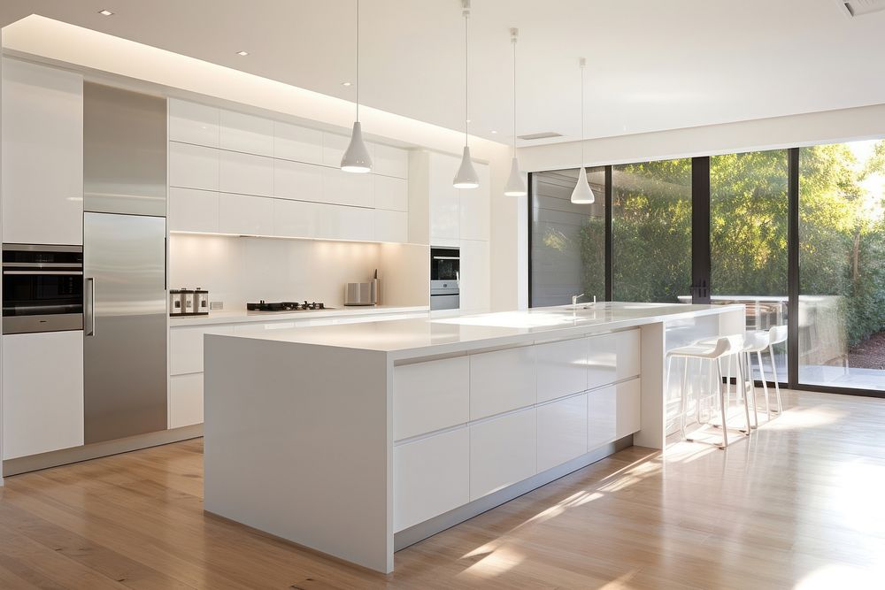 Kitchen island luxury floor wood. 