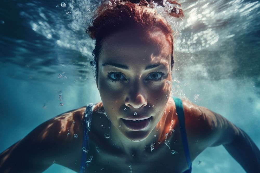 Swimmer swimming photography recreation. AI generated Image by rawpixel.