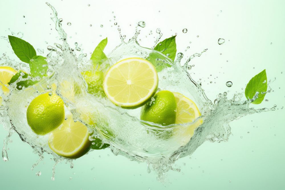 Soda water lemon fruit plant. AI generated Image by rawpixel.