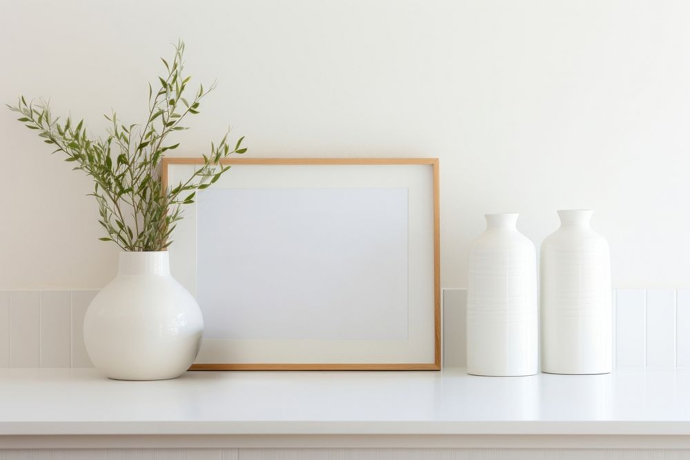 Product photography plant white vase. AI generated Image by rawpixel.