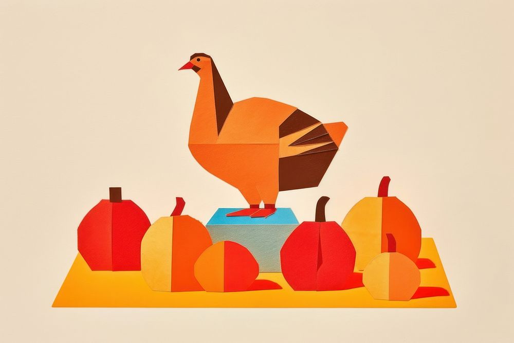 Thanksgiving thanksgiving painting animal. AI generated Image by rawpixel.