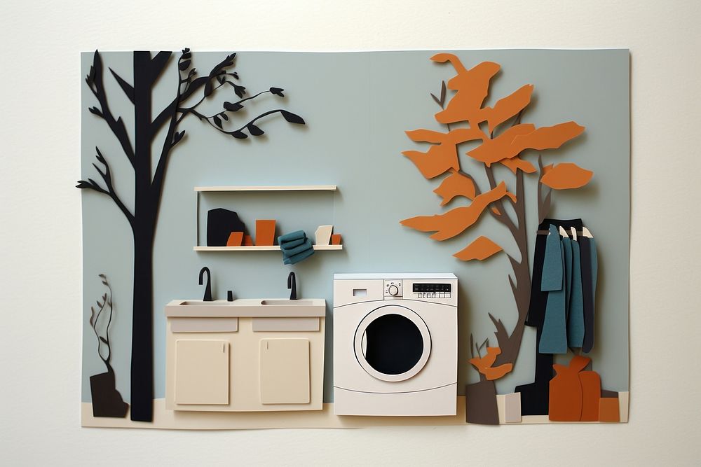 Laundry room appliance dryer representation. AI generated Image by rawpixel.