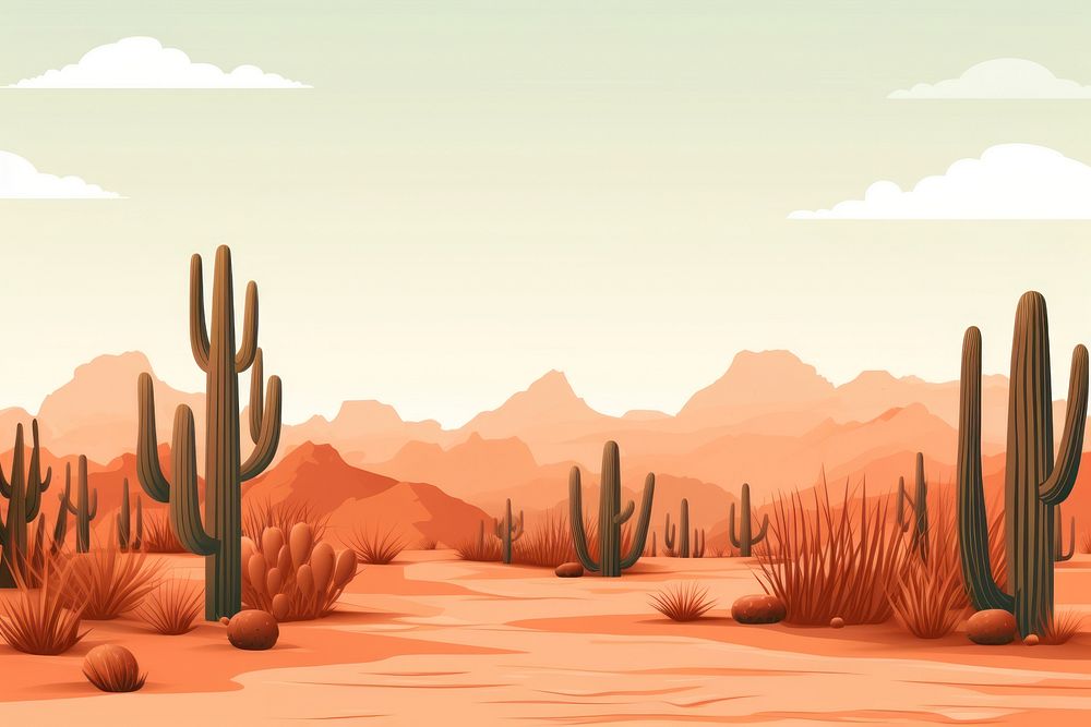 Cactus farm backgrounds landscape outdoors. AI generated Image by rawpixel.