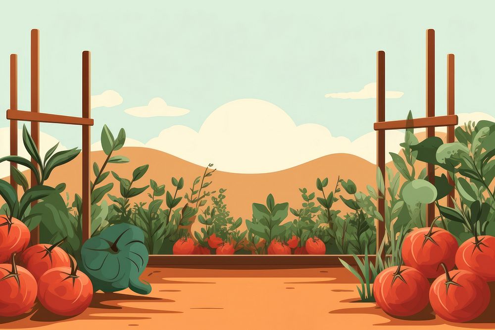 Vegetable garden outdoors nature agriculture. AI generated Image by rawpixel.