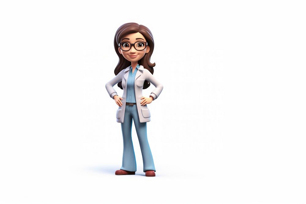 Female doctor figurine cartoon adult. AI generated Image by rawpixel.
