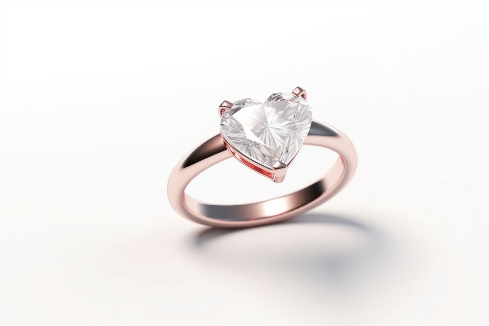 Diamond ring gemstone jewelry white background. AI generated Image by rawpixel.