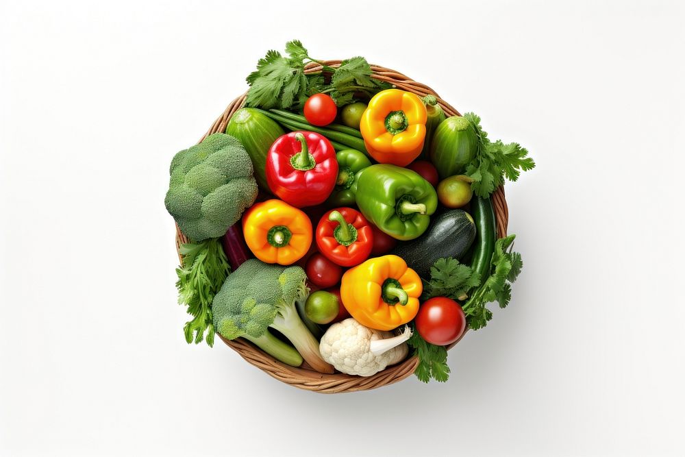 Vegetable basket plant food. AI generated Image by rawpixel.
