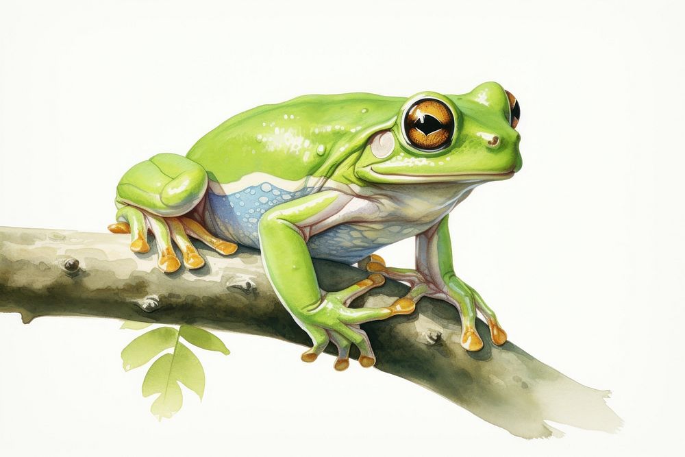 Tree frog hyla arborea amphibian wildlife reptile. AI generated Image by rawpixel.
