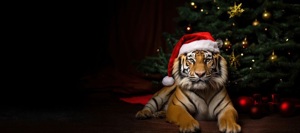 Christmas tiger christmas wildlife animal. 