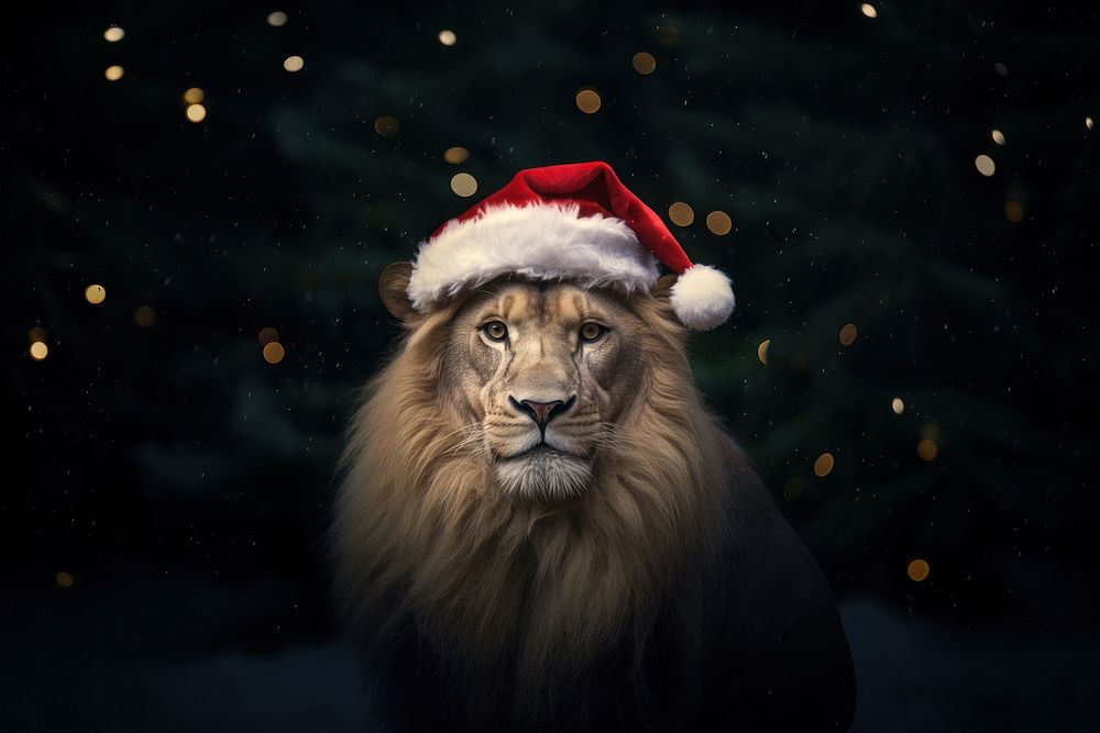 Christmas outdoors mammal animal. AI generated Image by rawpixel.