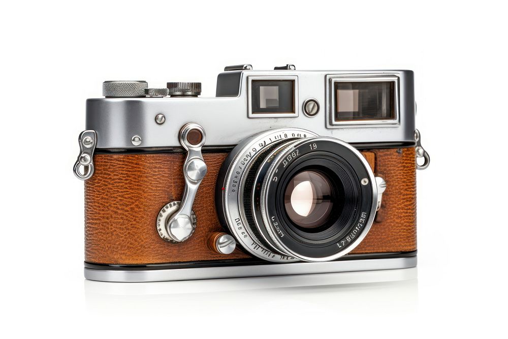 Vintage film camera white background electronics technology. AI generated Image by rawpixel.