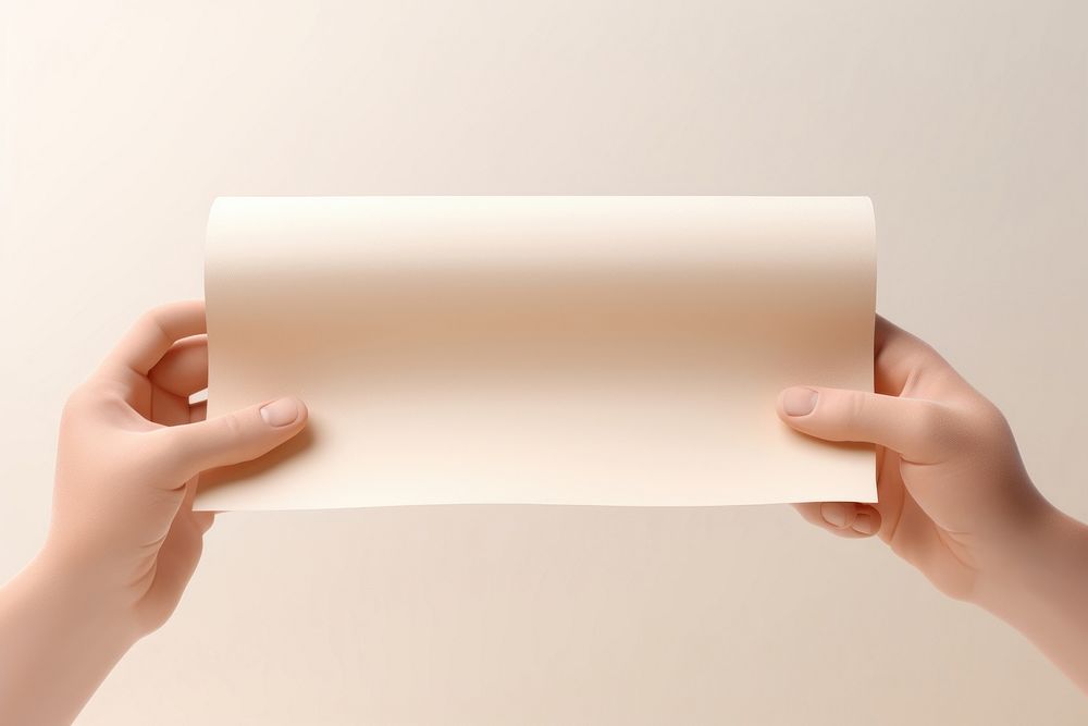 Certificate rolling document paper hand. AI generated Image by rawpixel.