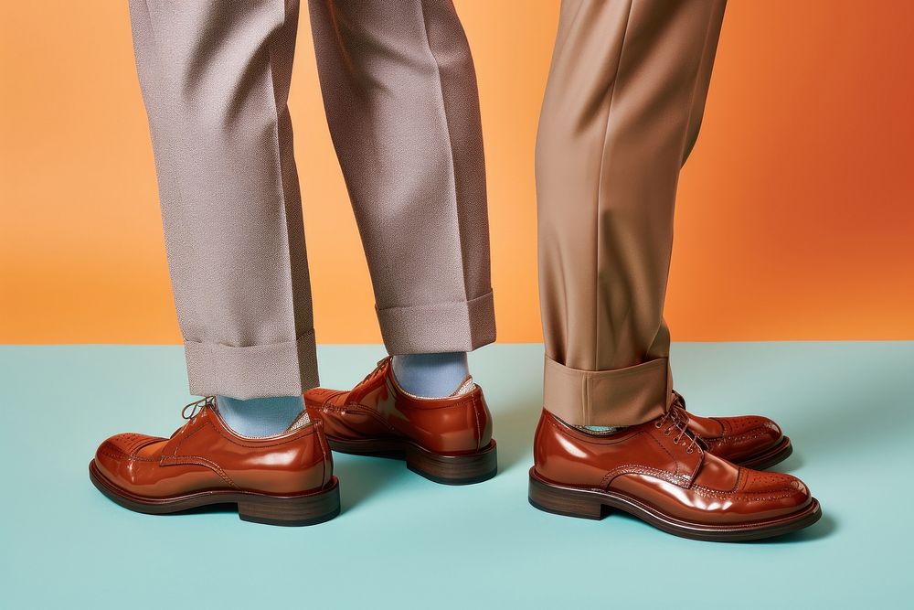 Men wearing shoe footwear standing clothing. AI generated Image by rawpixel.