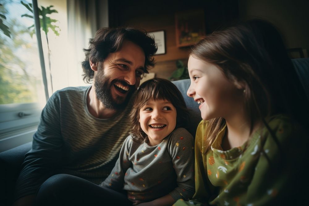 Family photography laughing portrait. AI generated Image by rawpixel.