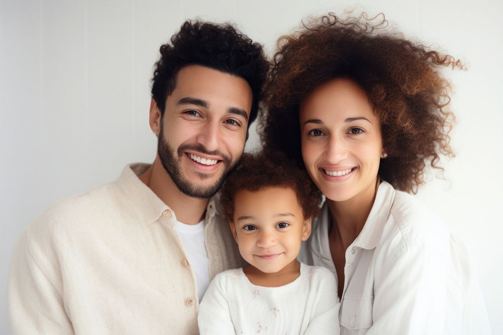 Family mixed race adult baby. AI generated Image by rawpixel.