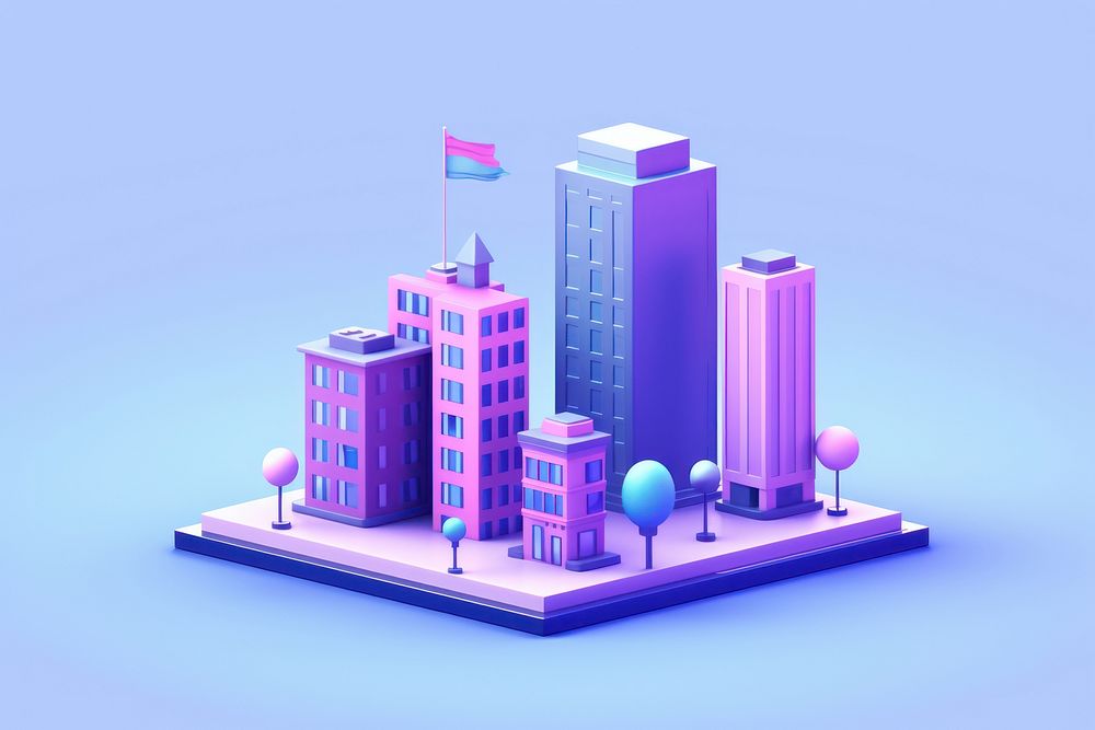Buildings architecture skyscraper metropolis. AI generated Image by rawpixel.