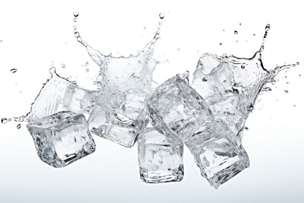 Refreshing Crystals ice splashing glass. AI generated Image by rawpixel.