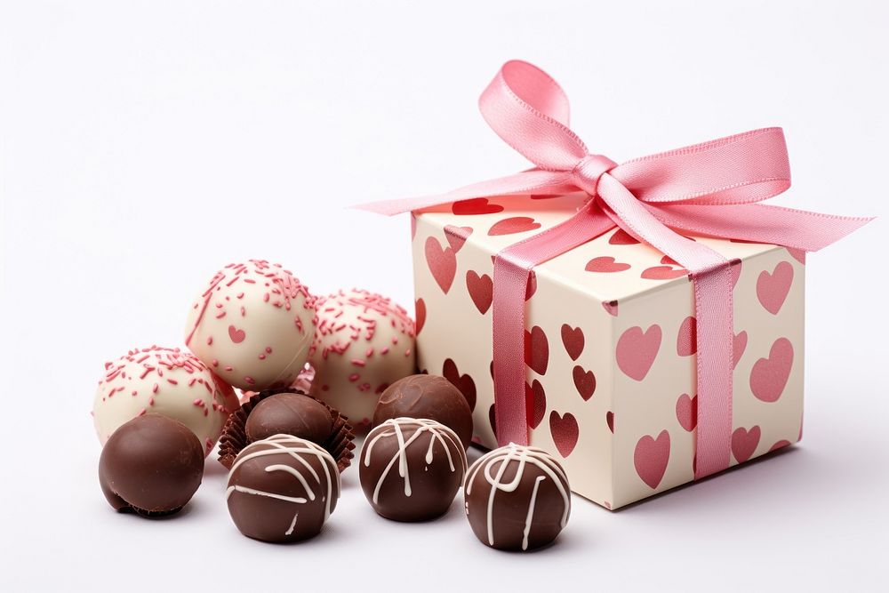Chocolate dessert paper gift. AI generated Image by rawpixel.