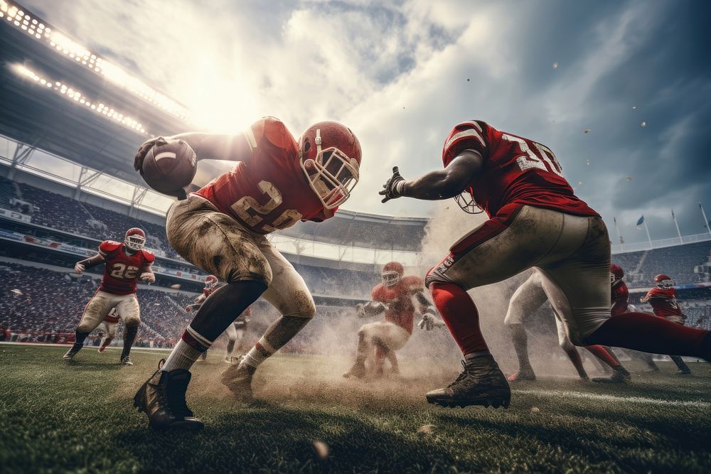 Football player helmet sports. AI generated Image by rawpixel.