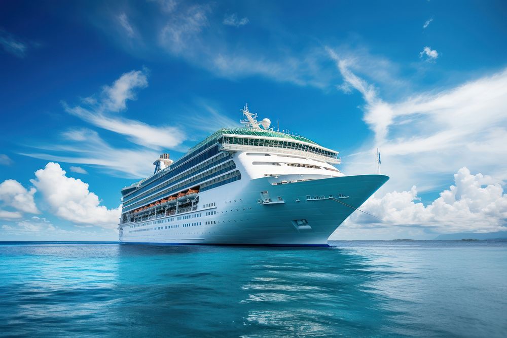 Cruise ship outdoors vehicle boat. AI generated Image by rawpixel.