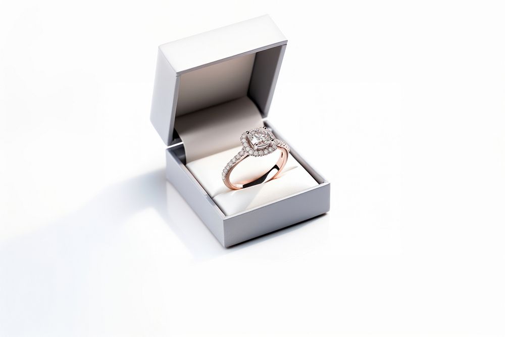 Diamond ring jewelry platinum silver. AI generated Image by rawpixel.