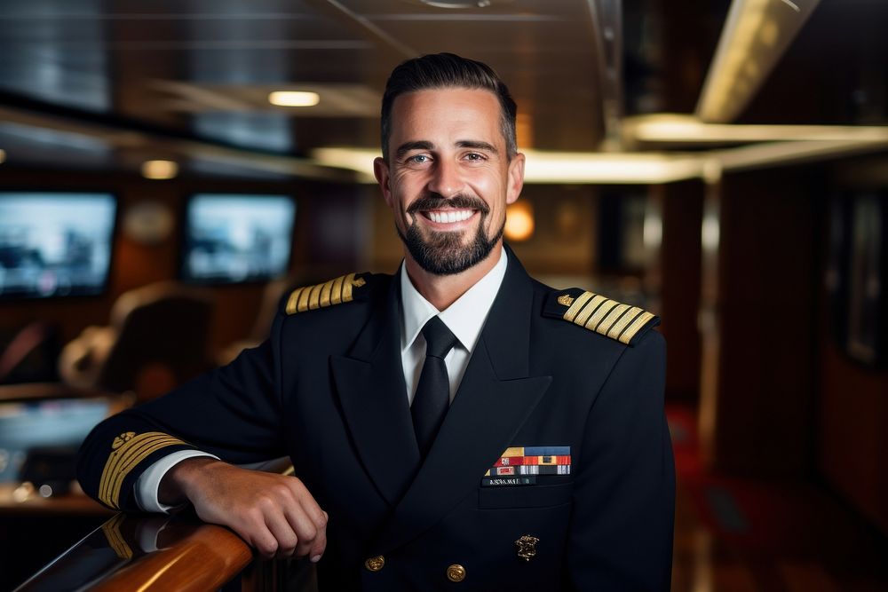 Maritime pilot military officer adult. AI generated Image by rawpixel.