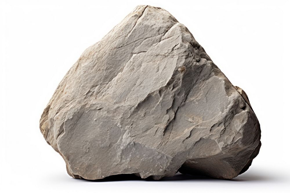 Rock mineral white background simplicity. AI generated Image by rawpixel.