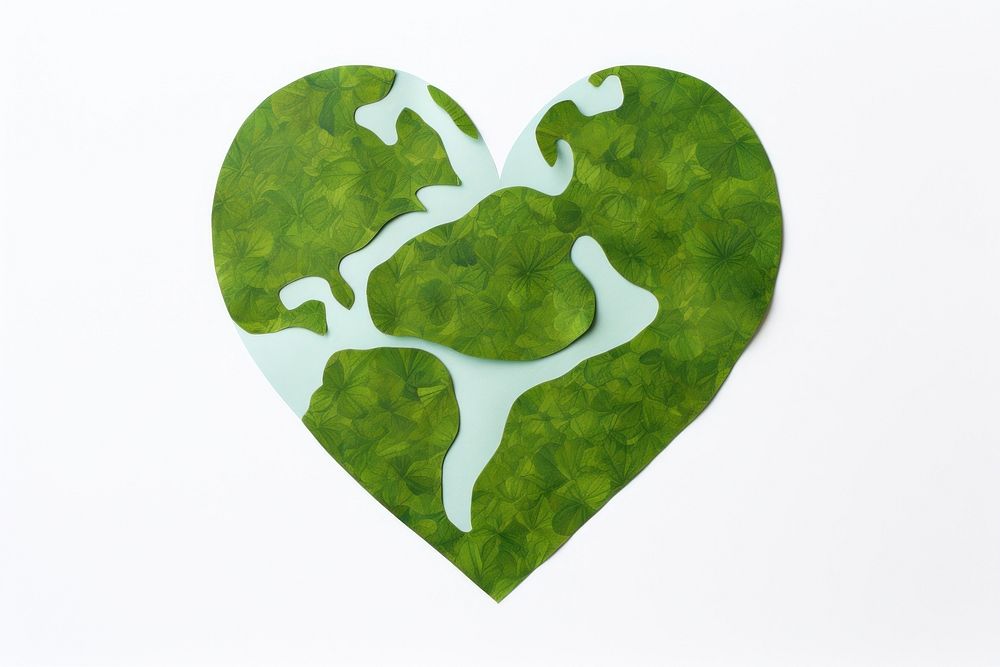 Earth heart symbol white background circle. AI generated Image by rawpixel.
